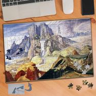 671 Vadi Çizim İllüstrasyon 240 Parça Puzzle Yapboz Tablo