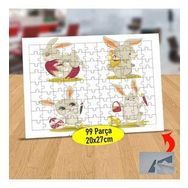 6815 Yumurta Tutan Paskalya Tavşanı 99 Parça Puzzle Yapboz Tablo