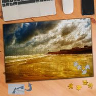684 Bulutlu Gökyüzü Manzarası 240 Parça Puzzle Yapboz Tablo