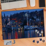 695 Akşam Karanlığında Tekneler 240 Parça Puzzle Yapboz Tablo