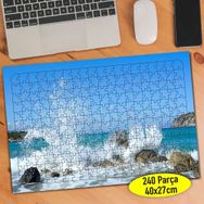 69561438 Kayalıklara Çarpan Hırçın Deniz 240 Parça Puzzle Yapboz