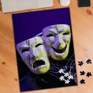 69901 Gülen ve Şaşkın Maske Resmi 240 Parça Puzzle Yapboz