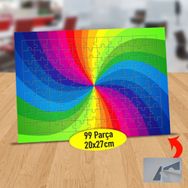 6CB0 Rengarenk Gökkuşağı Hipnozu 99 Parça Puzzle Yapboz Tablo