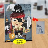 6D60 Halloween Kılıçlı Korsan Çocuk 99 Parça Puzzle Yapboz Tablo