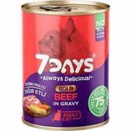 7 Days Taze Sığır Etli 415 gr Yetişkin Kedi Konservesi