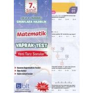 7. Sınıf Matematik Yaprak Test Yeni Bulut Eğitim ve Kültür Yayınları
