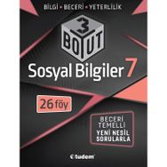 7. Sınıf Sosyal Bilgiler 3 Boyut Yeni Nesil Soruları-Tudem Yayınları