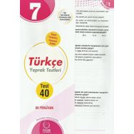 7. Sınıf Türkçe 40 Yaprak Test Palme Yayınları