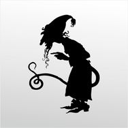 70 cm Cadı Folyo Sticker