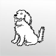 70 cm Sevimli Köpek Folyo Sticker