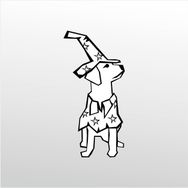 70 cm Tatlı Köpek Folyo Sticker