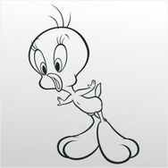 70 cm Tweety Folyo Sticker