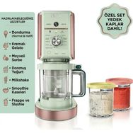 709 Ml, Frappe, Ninja Creami Deluxe 10-In-1 Dondurma Makinesi (Frozen Yoğurt) Yedek Dondurma Kaplı - Pembe