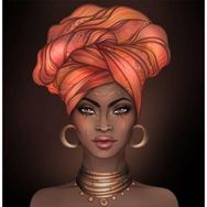 70x90 cm Afrikalı Güzel 11 Sayılarla Boyama Seti Rulo Duvar Sticker