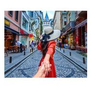 70x90 cm Galata Gezisi Sayılarla Boyama Seti Rulo Duvar Sticker