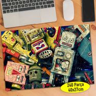 714 Nostajik Robot Oyuncaklar Fotoğrafı 240 Parça Puzzle Yapboz
