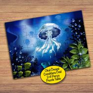 7185 Deniz Anası Denizaltı Çocuklara Özel Puzzle Yapboz Tablo