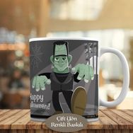 721474 Yeşil Frankenstein Cadılar Bayramı Kupa Bardak