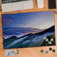 726 Bulutlu Gökyüzü Dağ Doğa 240 Parça Puzzle Yapboz Tablo