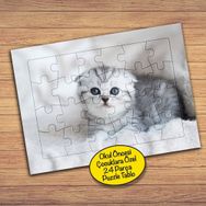 7261 Minik Sevimli Kedicik Çocuklara Özel Puzzle Yapboz Tablo