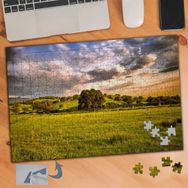 731 Gökyüzü Altında Yeşil Ağaçlar 240 Parça Puzzle Yapboz Tablo