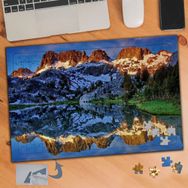 740 Güneş Alan Dağ Göl Yansıması 240 Parça Puzzle Yapboz Tablo