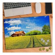 74595025 Sarı Çiçekler ve Ev Manzarası 240 Parça Puzzle Yapboz