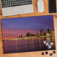 74610 Kızıl Gökyüzü ve Şehir Manzarası 240 Parça Puzzle Yapboz