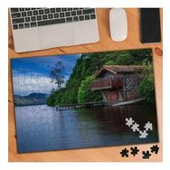74743 Göl Kenarında Taş Ev ve Ağaçlar 240 Parça Puzzle Yapboz