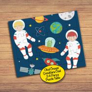 7500713 Astronot Çocuklar 24 Parça Çocuklara Özel Yapboz Tablo