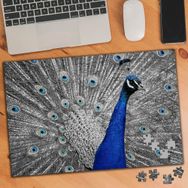 75448 Gri ve Mavi Tüylü Tavus Kuşu 240 Parça Puzzle Yapboz