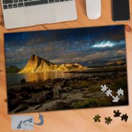758 Işık Düşen Dağ Gökyüzü 240 Parça Puzzle Yapboz Tablo