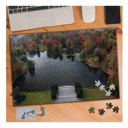 761 Havadan Çekim Gölet Ve Ağaçlar 240 Parça Puzzle Yapboz Tablo