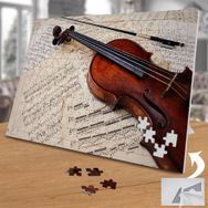 76458 Müzik Notaları ve Keman Resmi 240 Parça Puzzle Yapboz