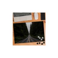 766756 Yeşil Ağaçlar Arasında Şeritli Yol 240 Parça Puzzle Yapboz