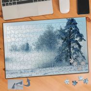 769 Kar Altında Çam Ağacı Doğa 240 Parça Puzzle Yapboz Tablo