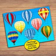 77PZ Renkli Uçan Balonlar Çocuklara Özel Puzzle Yapboz Tablo