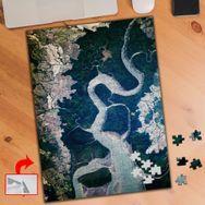 782S Nehir Yolu Ağaçlar Doğa 240 Parça Puzzle Yapboz Tablo