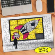 78341369 illüstrasyon Çizim Roket 240 Parça Puzzle Yapboz