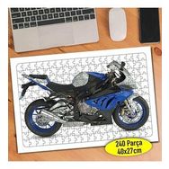 78465769 Mavi Lüks Motorsiklet 240 Parça Puzzle Yapboz