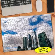 78473 Bulutlar ve Yüksek Bina Manzarası 240 Parça Puzzle Yapboz