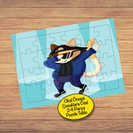 7856333 Dabbing Dansçı Kedi 24 Parça Çocuklara Özel Yapboz Tablo