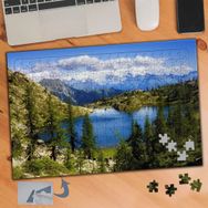 786 Çam Ağaçlı Orman Ve Göl 240 Parça Puzzle Yapboz Tablo