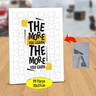 7861415 The More You Learn Yazılı 99 Parça Puzzle Yapboz Tablo