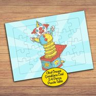 78PZ Sürpriz Palyaço Kutu Çocuklara Özel Puzzle Yapboz Tablo