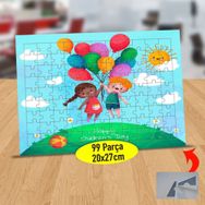 7994240 Renkli Balon Tutan Çocuklar 99 Parça Puzzle Yapboz Tablo
