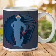 7th Doctor Who Silhouette Sylvester Mccoy Tardis Baskılı Kupa Bardak
