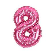 8 Rakamı Pembe 40 cm Folyo Balon