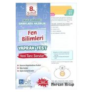 8. Sınıf Fen Bilimleri Yaprak Test-Bulut Eğitim