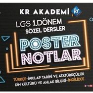 8. Sınıf LGS 1. Dönem Sözel Bölüm Poster Notlar - KR Akademi Yayınları